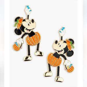 Disney X Baublebar Mickey Mouse Wearing a Pumpkin Costume Drop Dangling Earrings